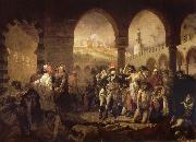 Napoleon in the plague house in Jaffa unknow artist